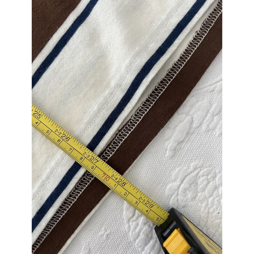 Abercrombie & Fitch Rugby Oversized Polo Shirt Men's Medium Stripe Preppy Brown - Picture 13 of 14